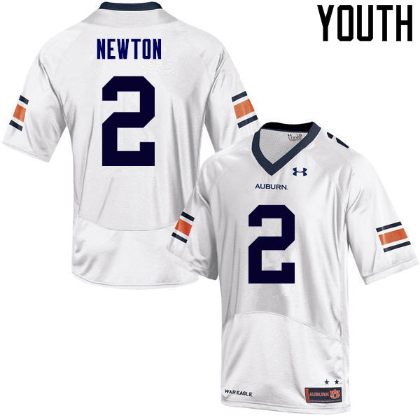 Auburn Tigers Youth Cam Newton #2 White Under Armour Stitched College NCAA Authentic Football Jersey EZO4274EZ